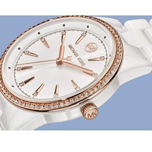 Authentic Michael Kors Watch White and Rose Gold